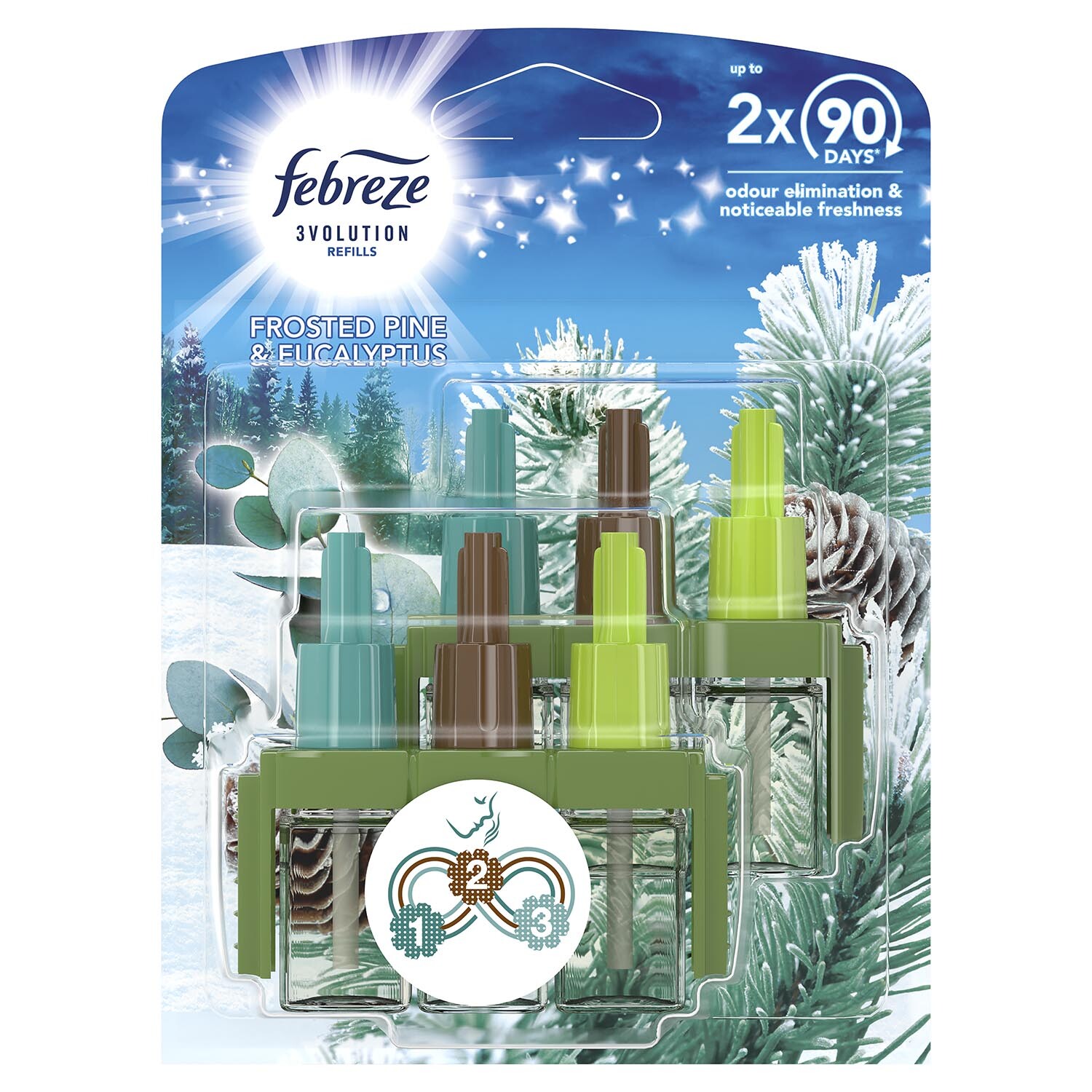 Ambi Pur 3Volution Twin Refill Pack  - Frosted Pine and Eucalyptus Image