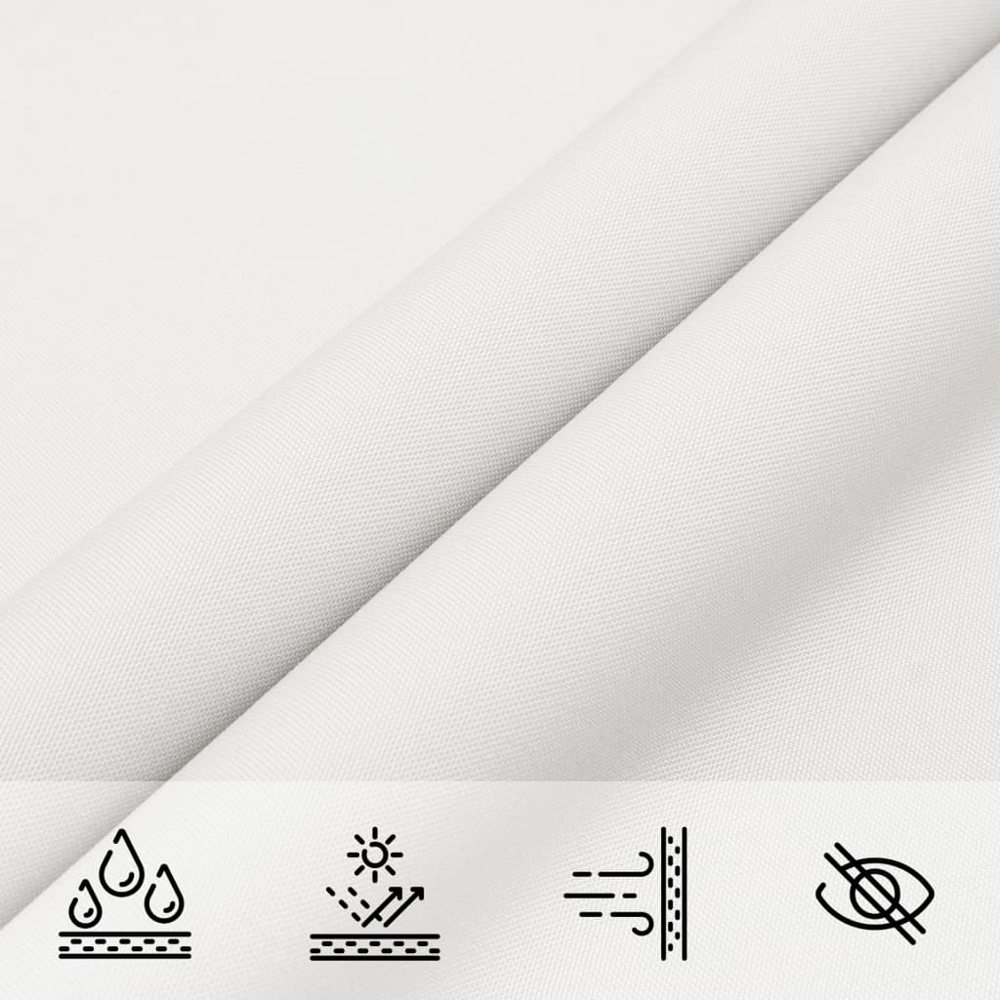 vidaXL White Triangular Sun Shade Sail 7 x 5 x 5m Image 7