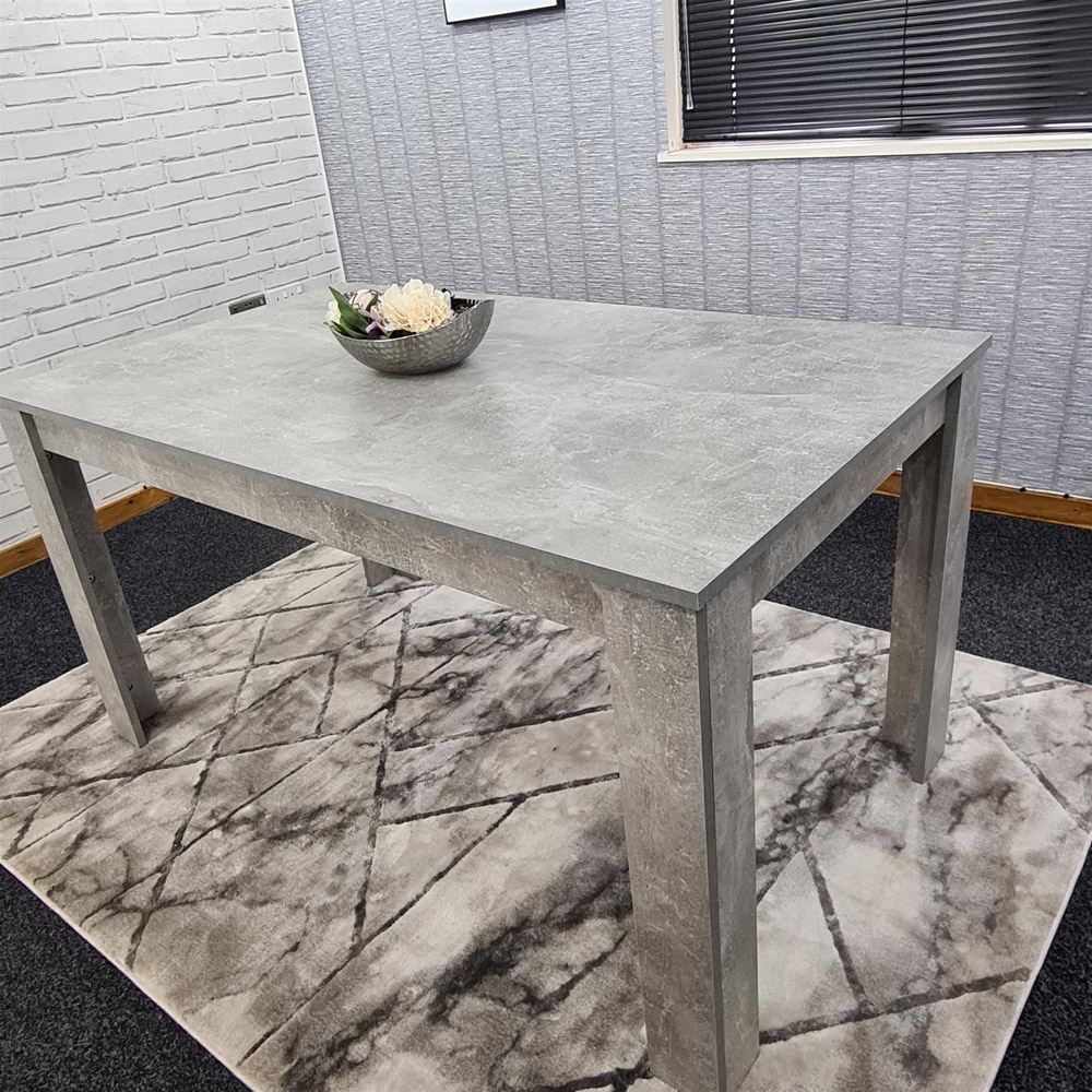 Portland 4 Seater Grey Wood Dining Table Image 6