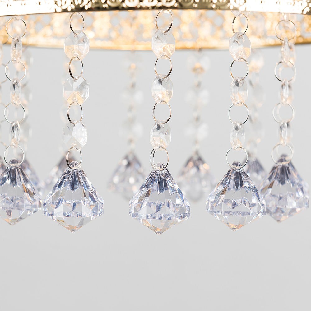 ValueLights Enna Modern Gold Jewel Droplet Ceiling Pendant Light Lamp Shade Image 4