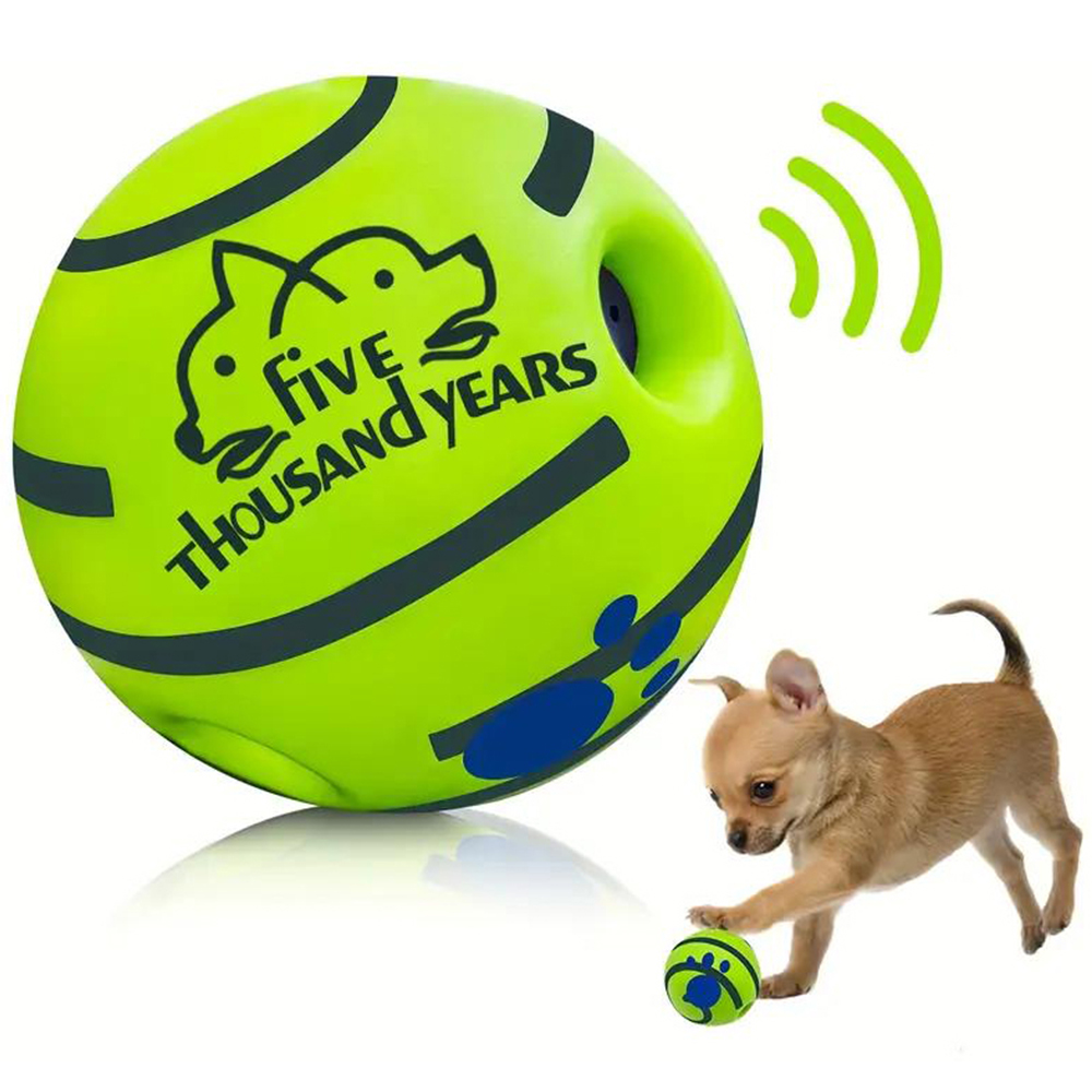 Dyzi Giggle Sounds Interactive Pet Sound Ball Dog Toy Image 3