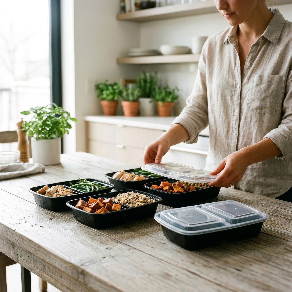 Harbour Housewares Single Compartment Meal Prep Container 1120ml 120 Pack Image 3