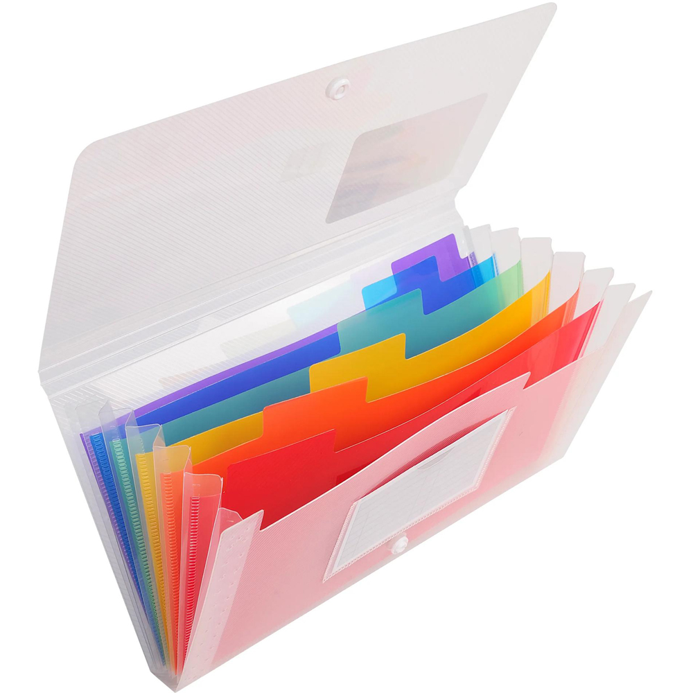 Exacompta 7 Section Crystal Expanding File 26 x 14cm 5 Pack Image 5