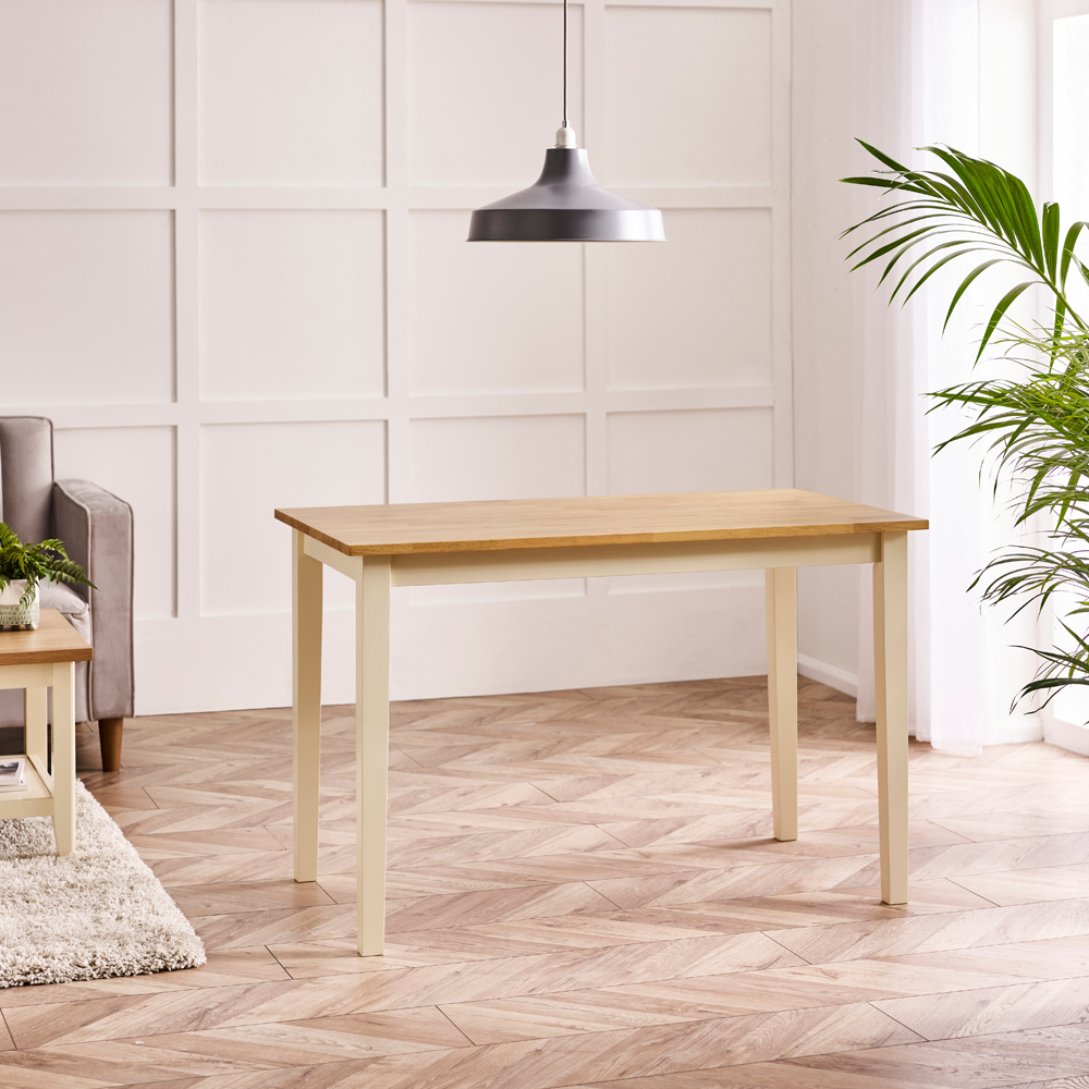 Furniturebox Salisbury Terfyn 2 Seater Dining Bench Set Cream Image 3