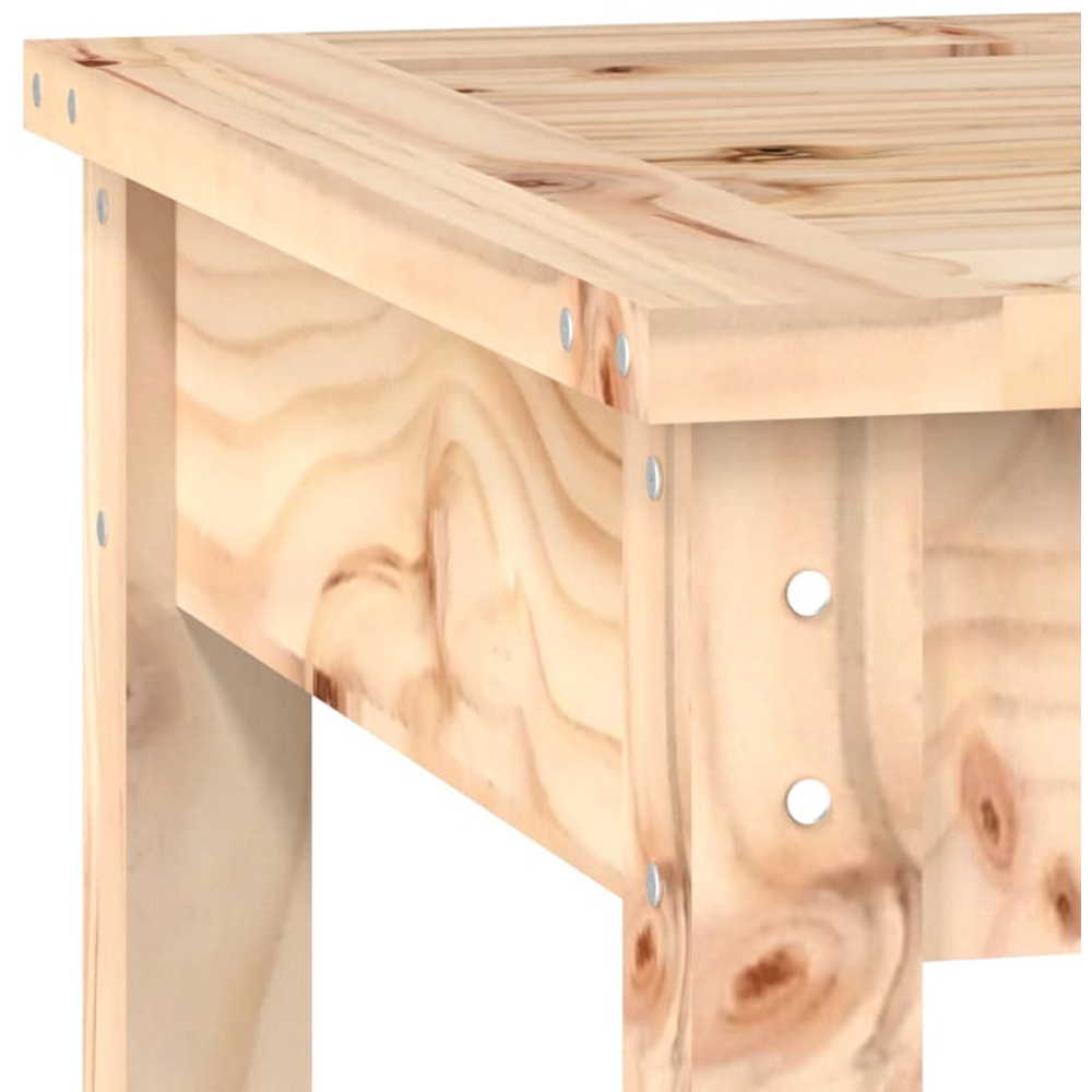 vidaXL Natural Solid Pine Wood Slatted Garden Bench 50 x 44 x 45cm Image 5