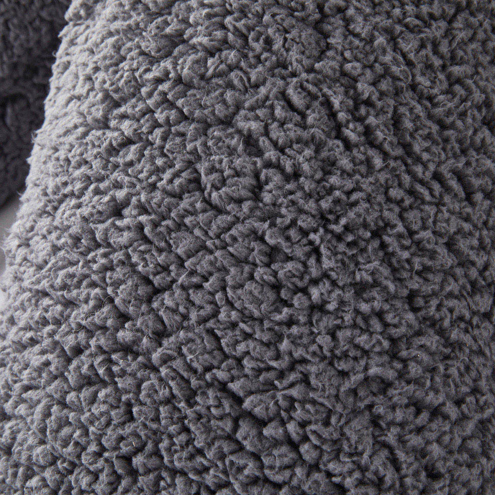 Downland Huggleland Charcoal Teddy Fleece V Shape Pillow Image 3