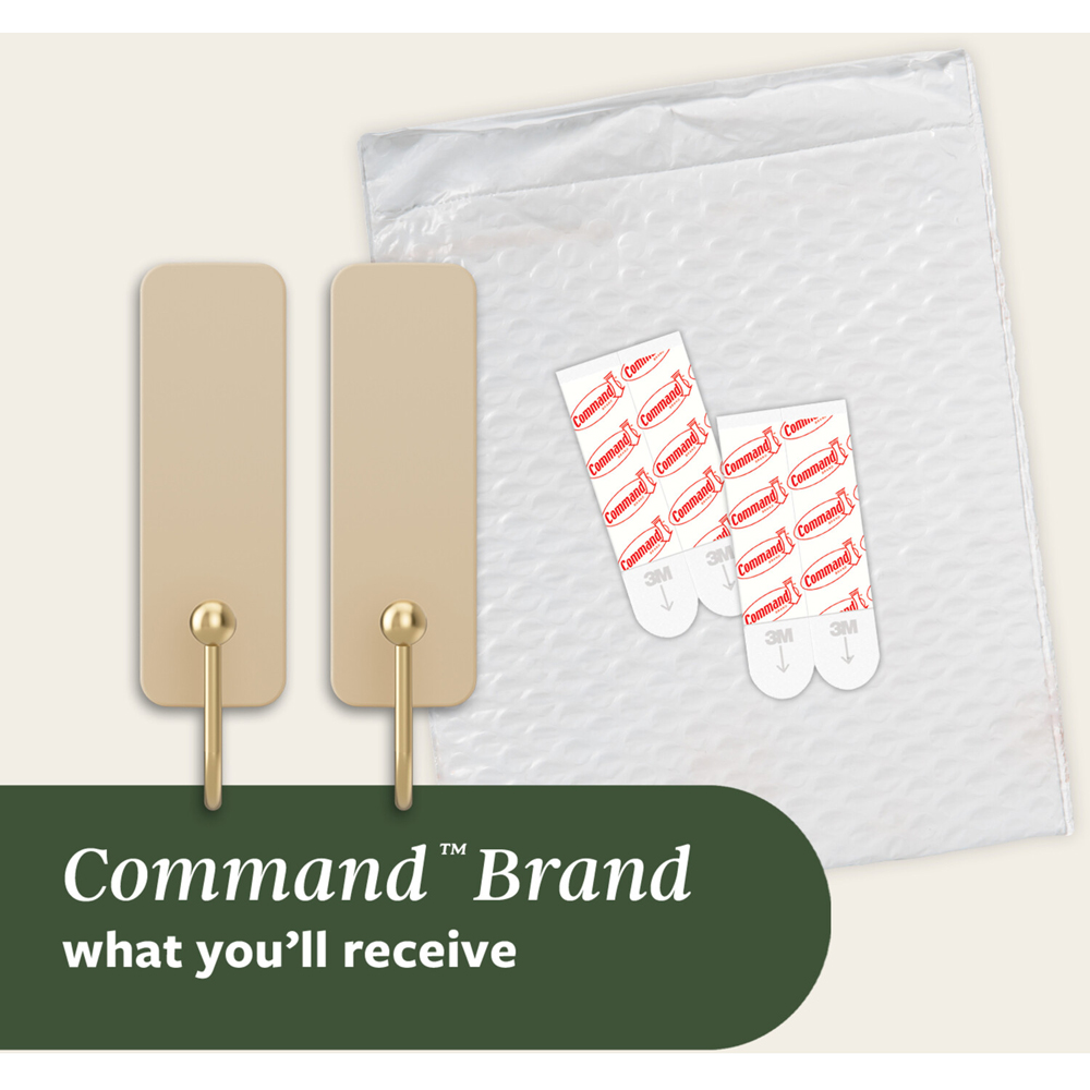 Pack of 2 Command Medium Decorative Hooks Latte Image 8
