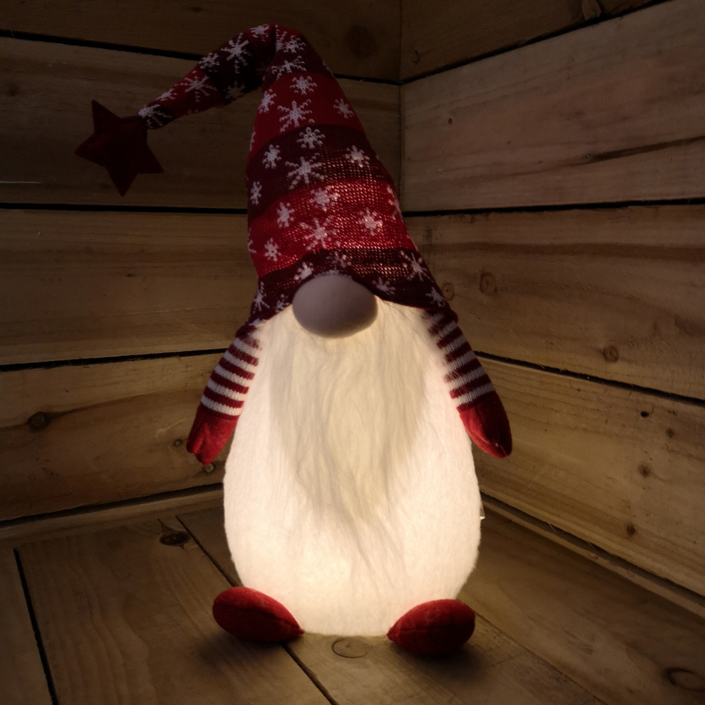 Samuel Alexander Red Snowflake Sitting LED Gonk Christmas Decoration 66cm Image 6