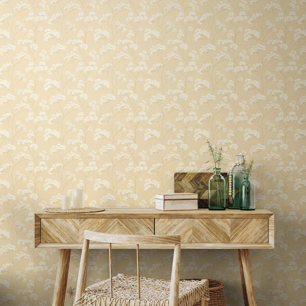 Hoopla Walls Oasis Elderflower Trail Barley Wallpaper Image 2
