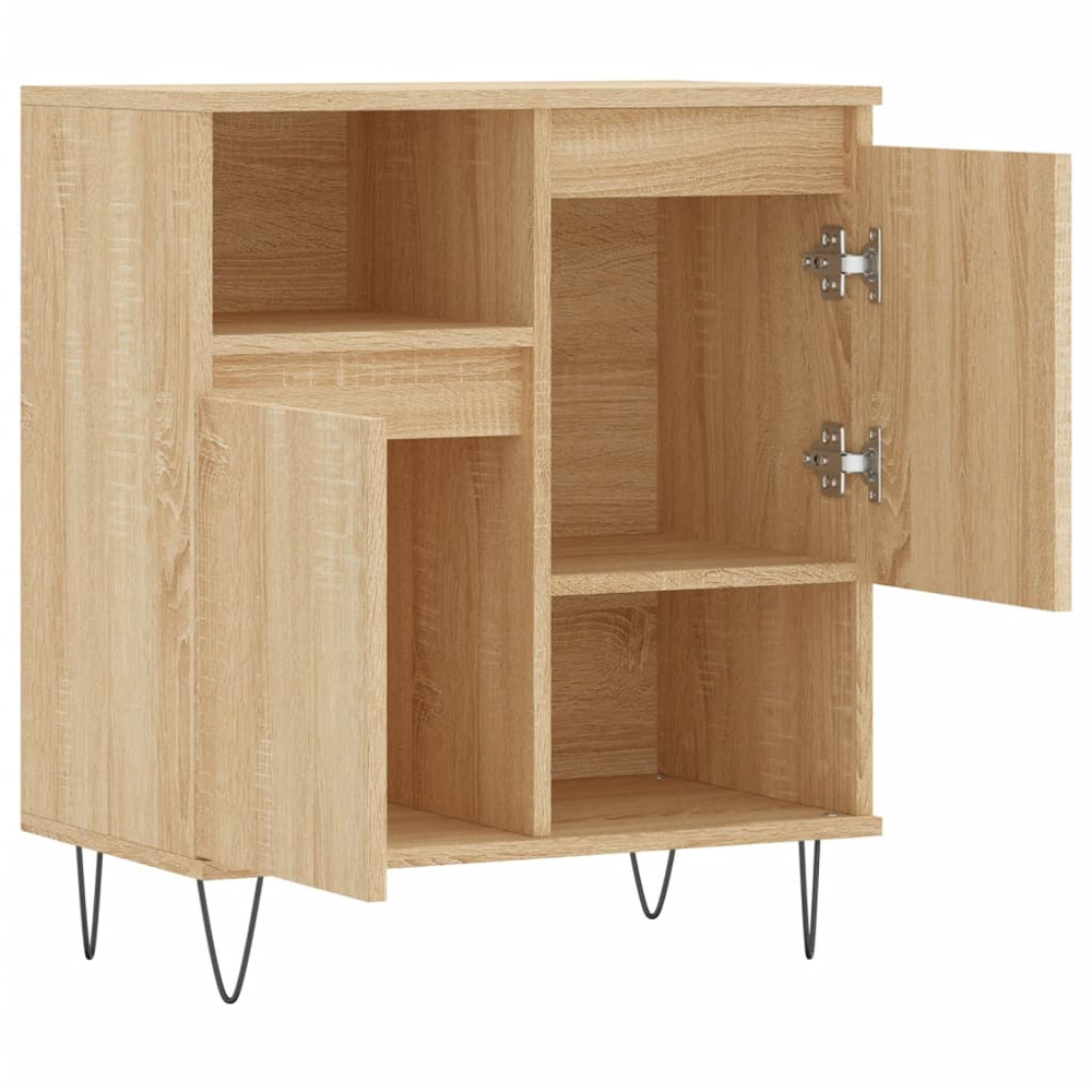 vidaXL 2 Door 2 Open Shelf Sonoma Oak Sideboard Image 6