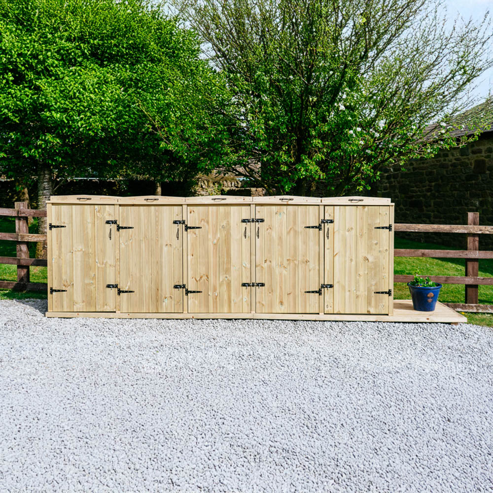 The Garden Village Chatburn 6 Recycle Box 2 Wheelie Bin Shed Image 9