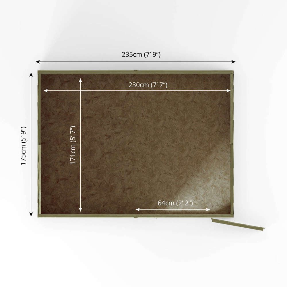 Mercia 6 x 8ft Overlap Reverse Apex Shed Image 8