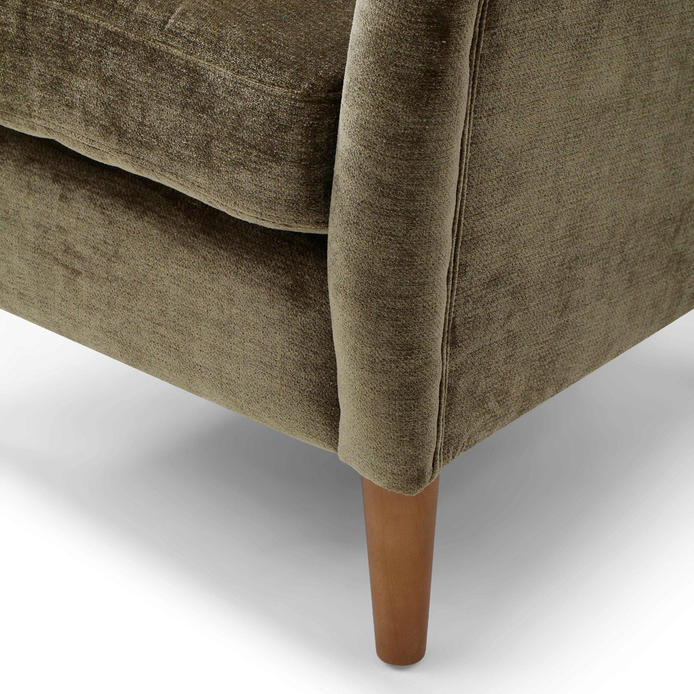 Roberta Olive Chenille Wingback Armchair Image 6