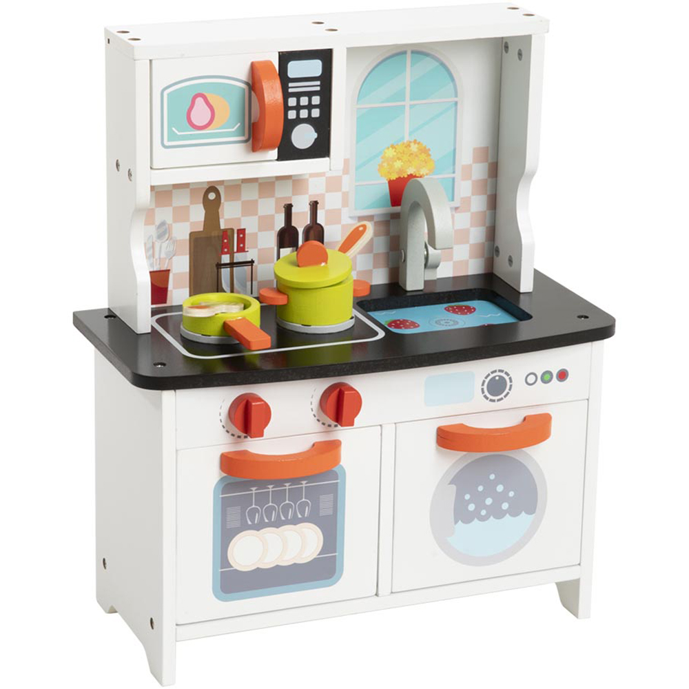 H&O Direct Kids Wooden Mini Kitchen Play Set Image 1
