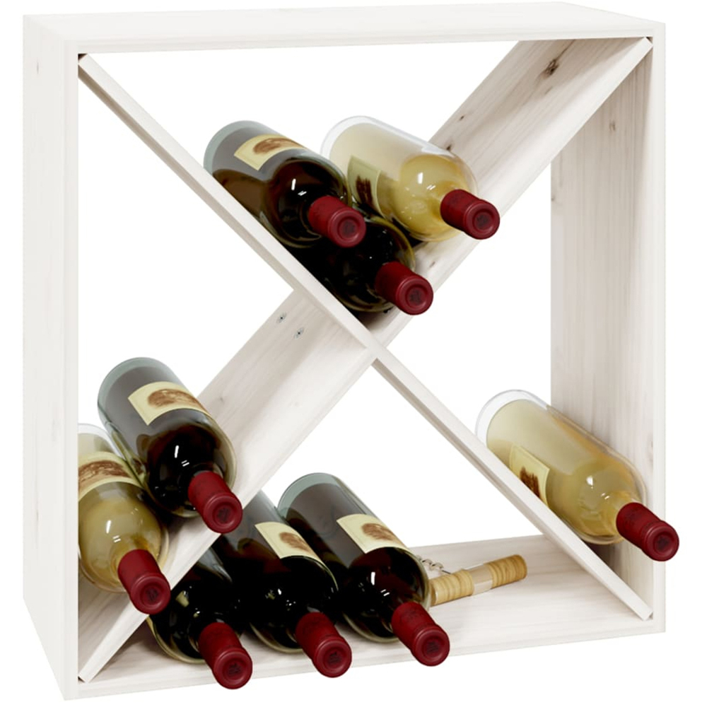 vidaXL 4 Shelf White Freestanding Wine Cabinet Image 3