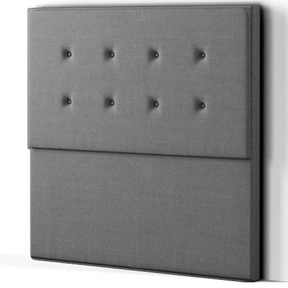 Eleganza Darlington Single Grey Linen Floor Standing Headboard Image 2