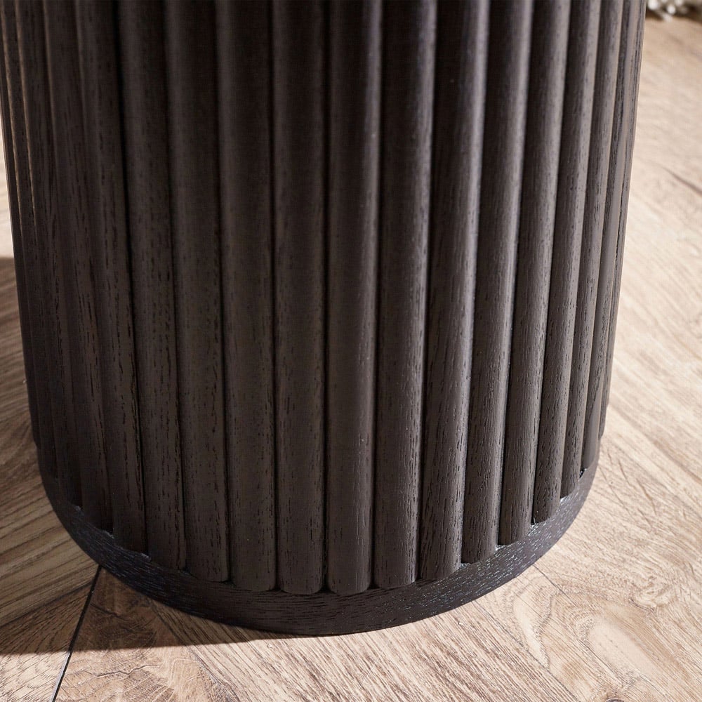 Julian Bowen Louis Black Fluted Side Table Image 7