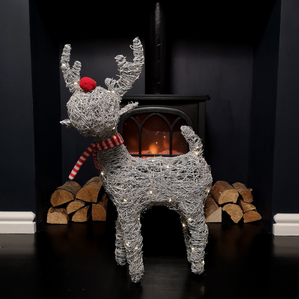 Samuel Alexander Woven Cupid Reindeer LED Christmas Decoration 66cm Image 5