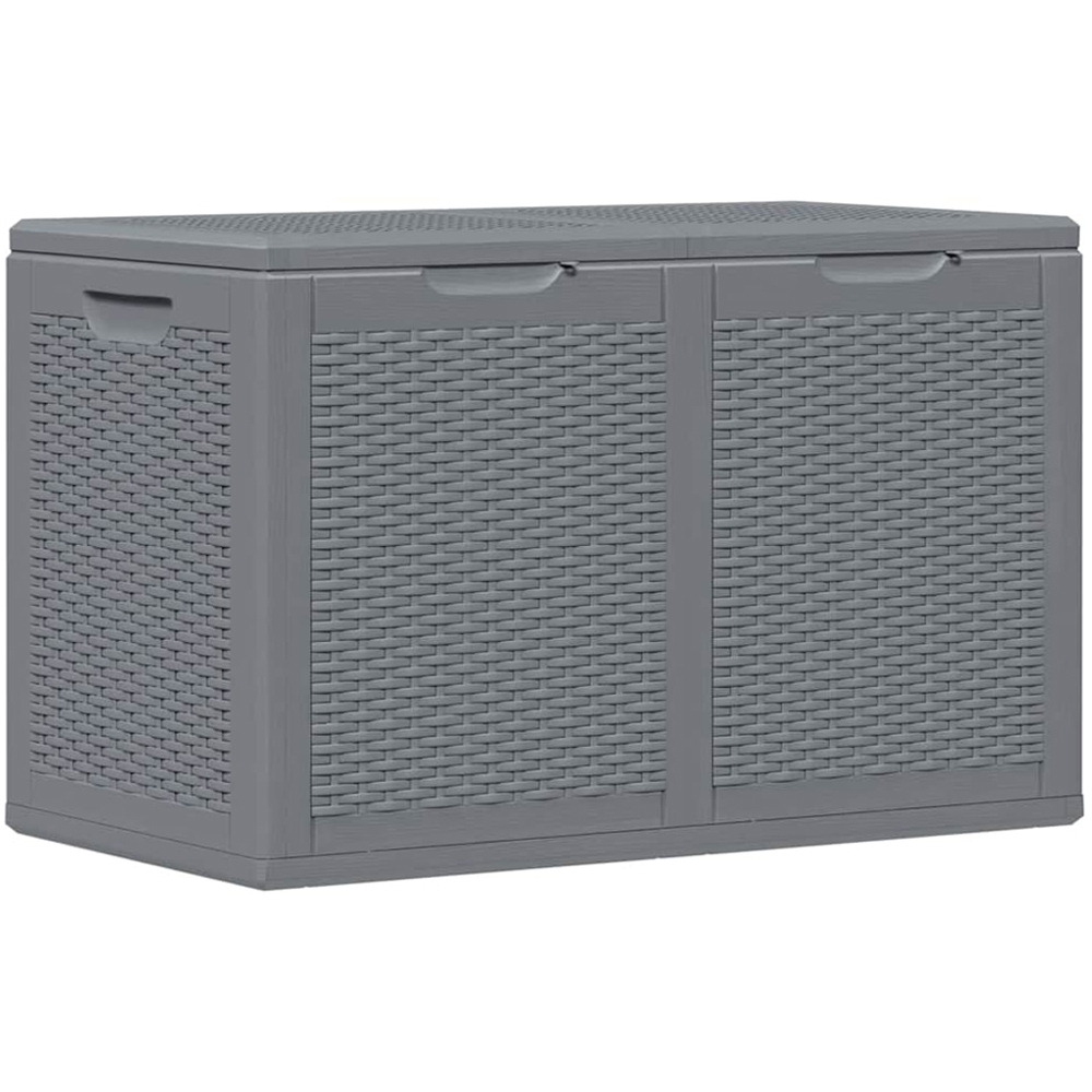 vidaXL 180L Grey Polypropylene Garden Storage Box Image 1