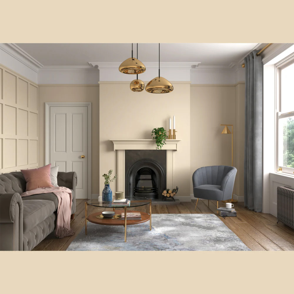 Dulux Heritage Walls and Ceilings Bathstone Beige Velvet Matt Emulsion Paint 5L Image 4