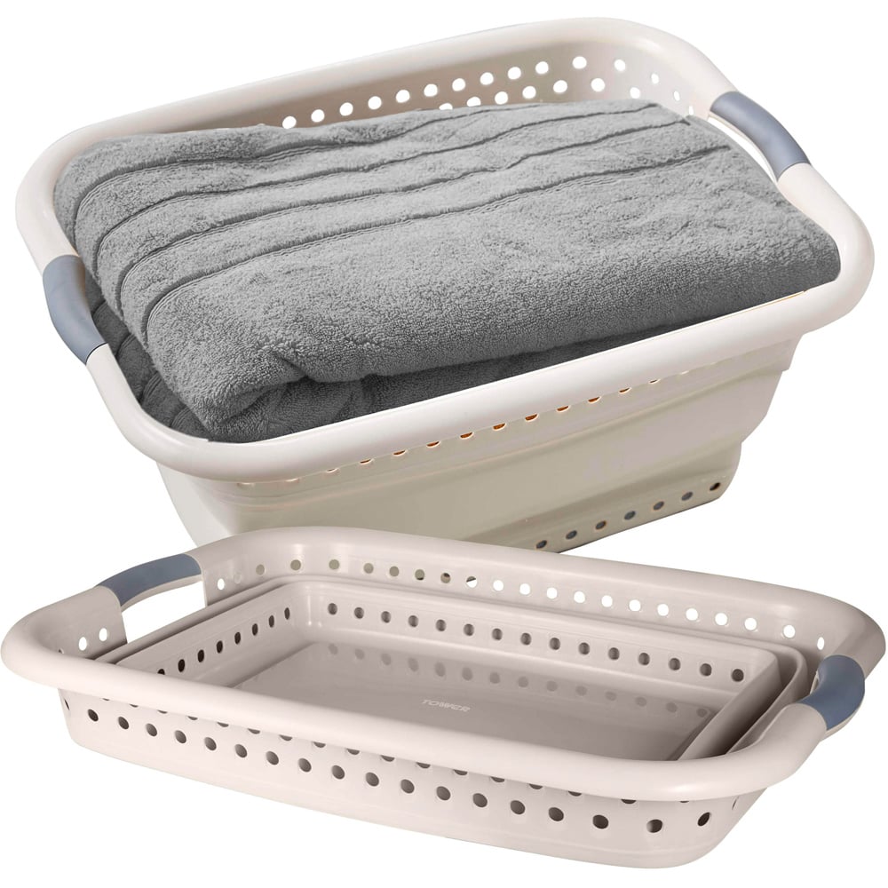 Tower Latte Collapsible Laundry Basket Image 1