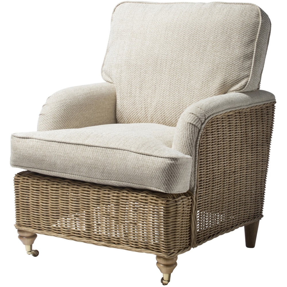 Desser Furniture Seville Light Oak Natural Rattan Jasper Armchair Image 2