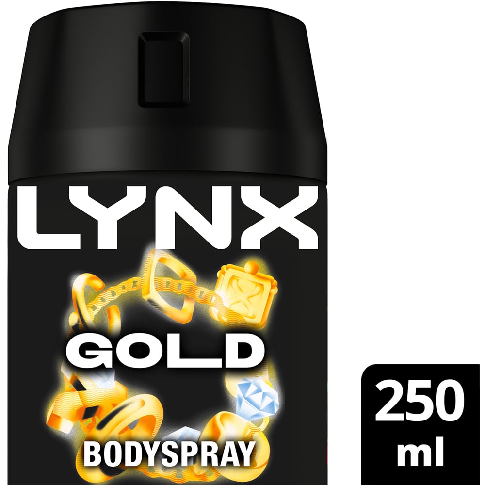 Lynx Gold Oud Wood and Dark Vanilla 48H Protection Deodorant Body Spray 250ml 6 Pack Image 4