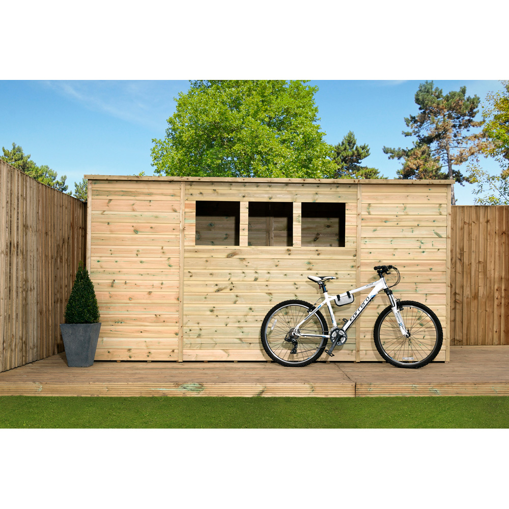 Empire Sheds 2800 10 x 3ft Tongue and Groove Wooden Pent Garden Shed Image 4