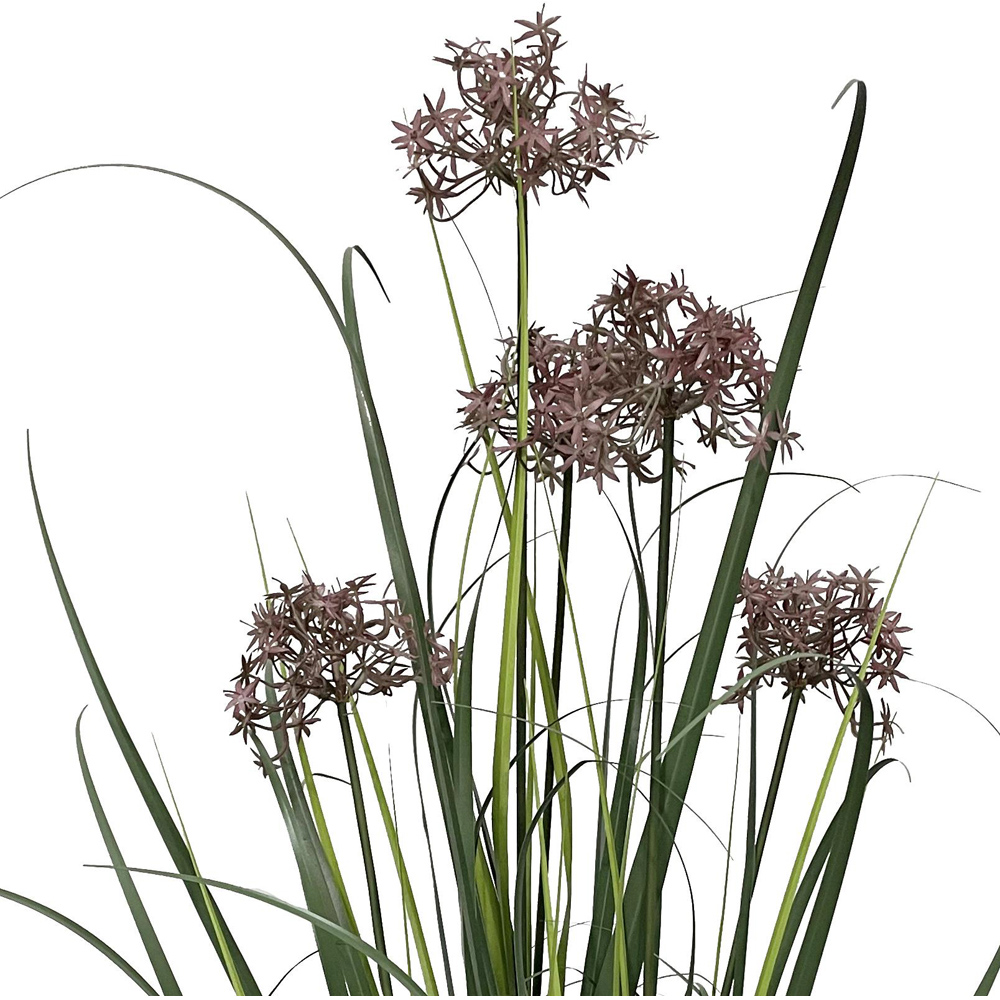 Leaf Grass with Flower Detail Artificial Plant in Pot 3ft Image 2