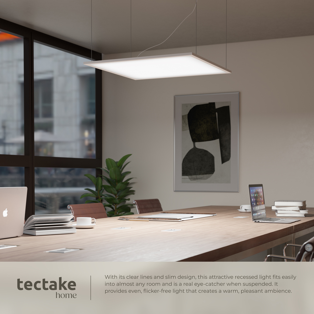 tectake Lucerna 36W 3000K Ultra Slim Warm White LED Panel Light 62 x 62cm Image 5