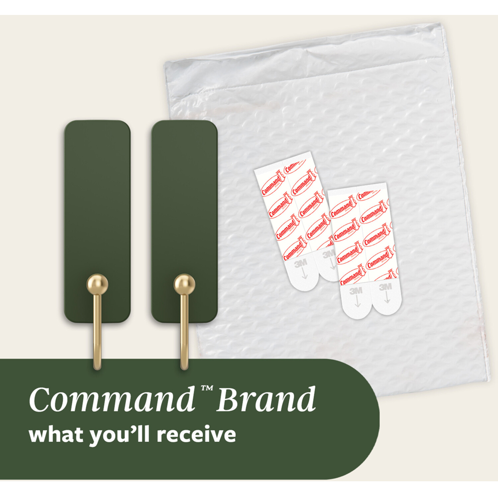Pack of 2 Command Medium Decorative Hooks Rosemary Image 8