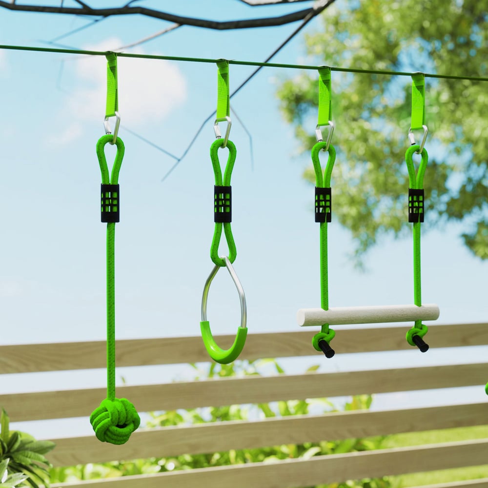AIYAPLAY 10 Piece Kids Green Climbing Rope Set Image 4
