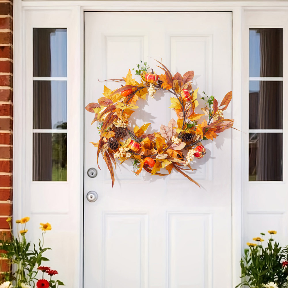 Living and Home Halloween Artificial Pumpkin Garland Decoration 180cm Image 7