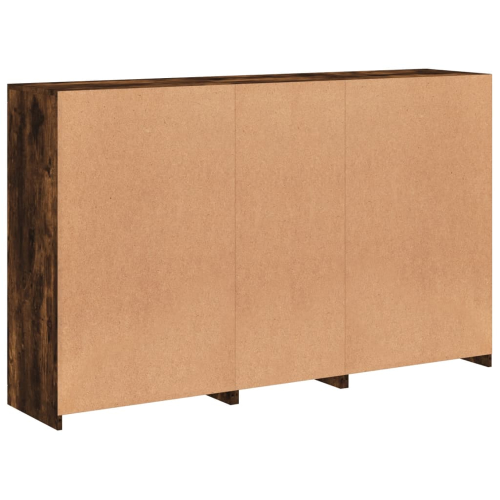 vidaXL 5 Door 6 Shelf Smoked Oak Sideboard with RGB LED Lights Image 6