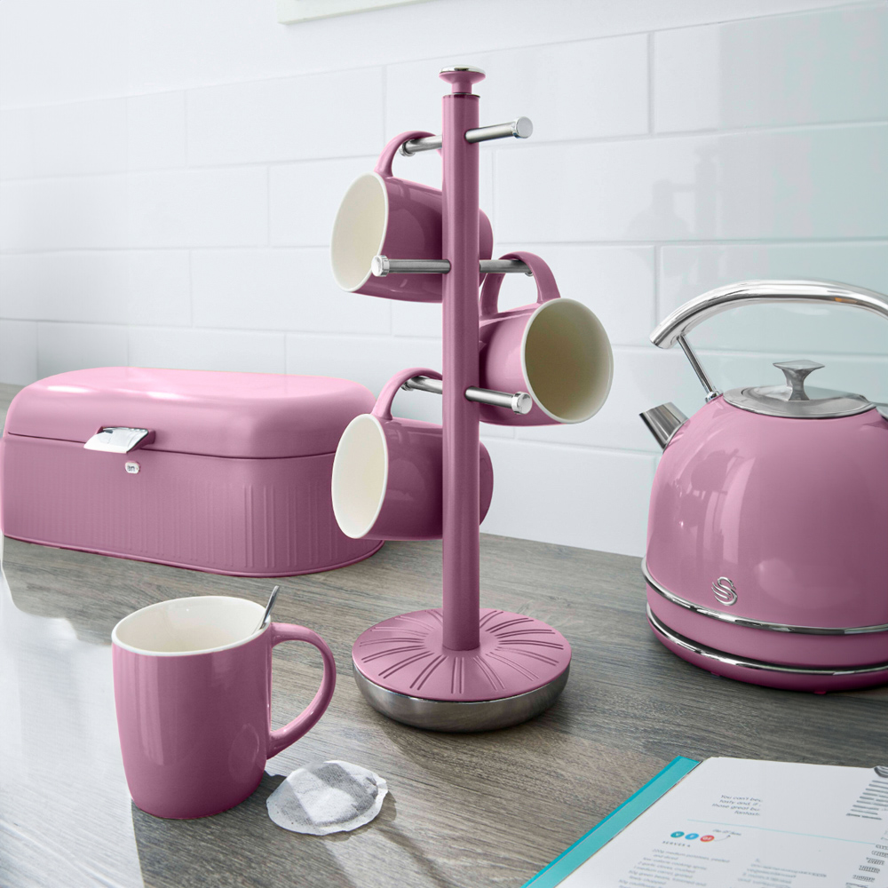 Swan Retro Pink Towel Pole and Mug Set Image 6