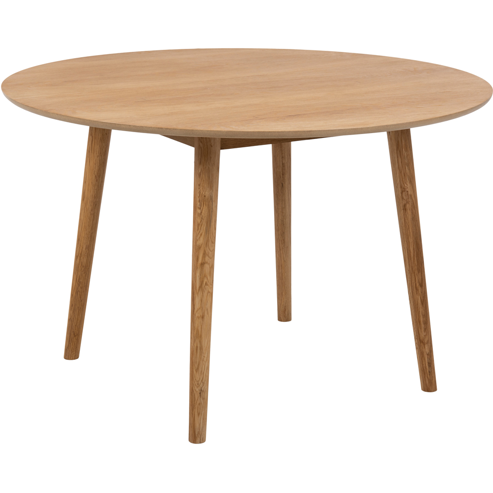 Florence Nagano 4 Seater Round Dining Table Oak Image 2