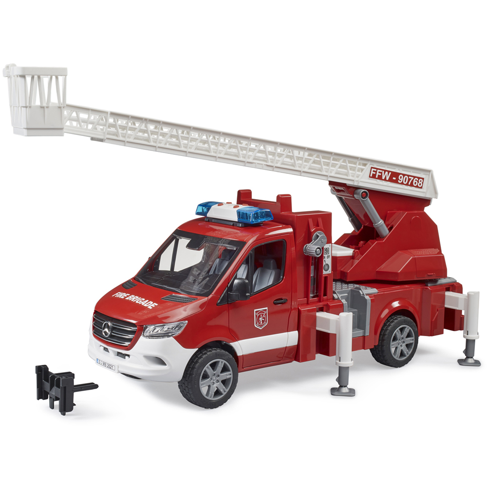 Bruder Kids MB Sprinter Fire Engine with Ladder Water Pump Playset Model Image 3