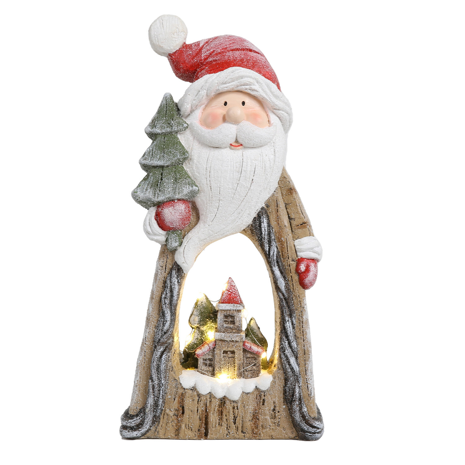 Single Once Upon A Christmas Brown LED Santa or Snowman Scene in Assorted styles Image 5