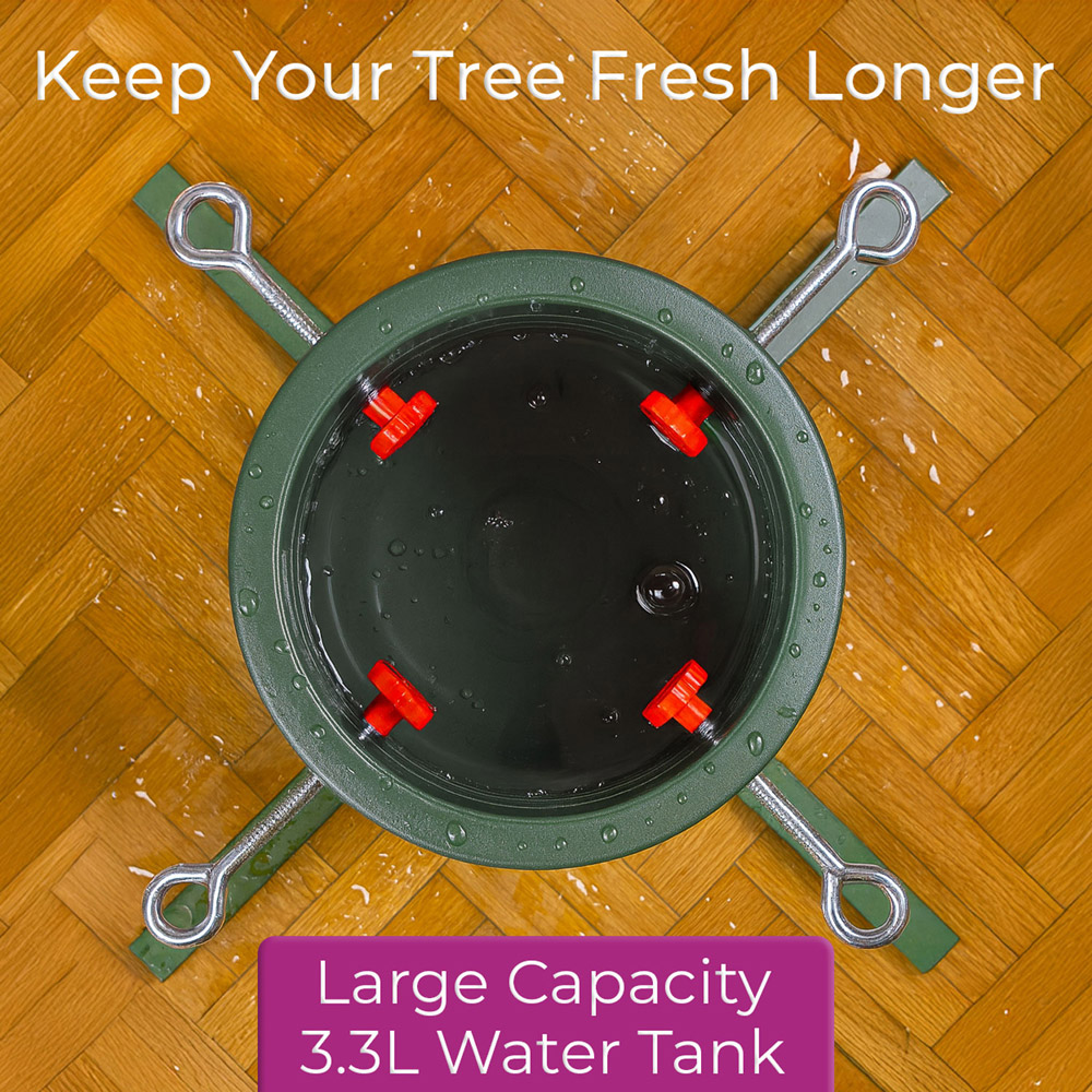 Neo Green Real Christmas Tree Stand with Metal Base Image 6