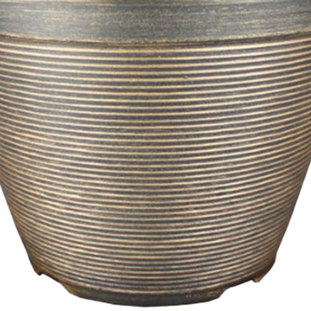 YouGarden Helix Black Bronze Plastic Planter 25cm 2 Pack Image 3