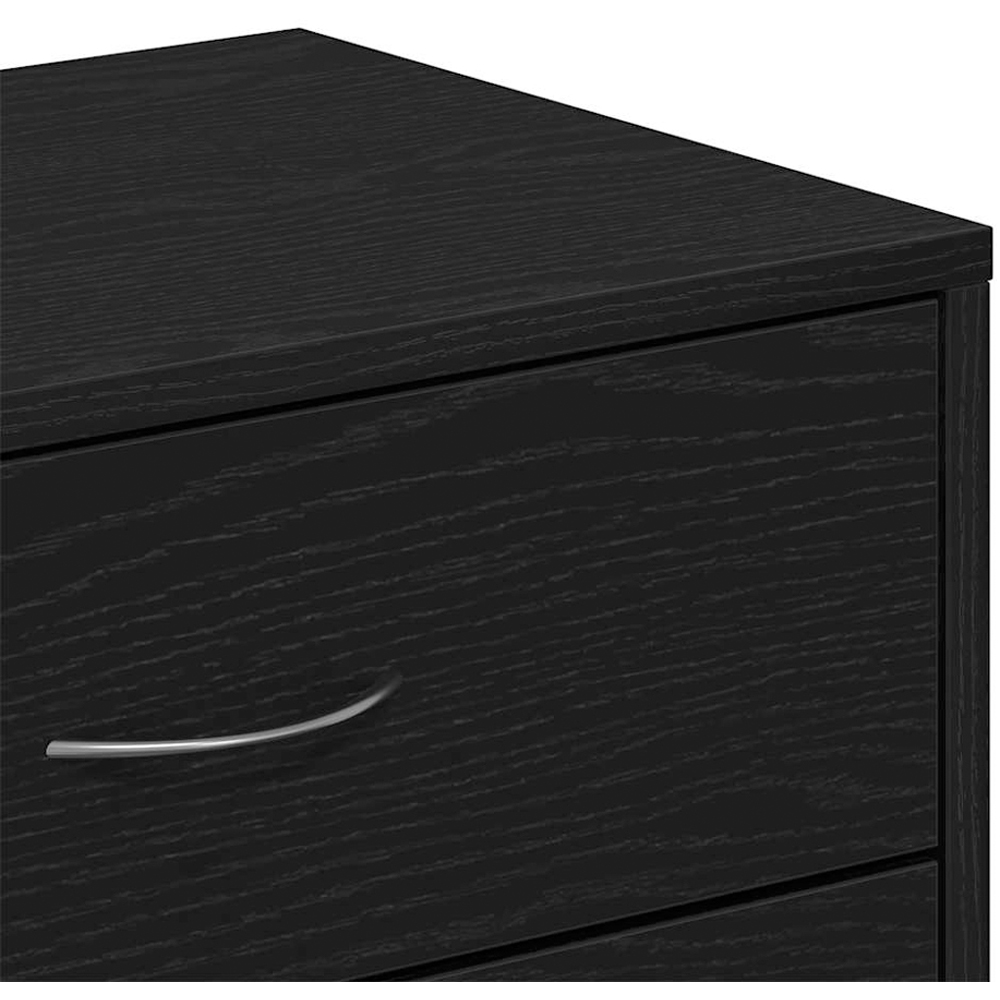 vidaXL 6 Drawer Black Oak Wooden Sideboard Image 8