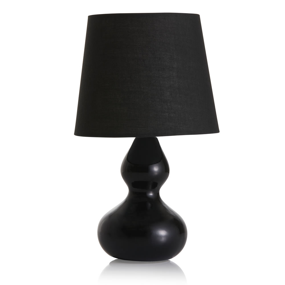 Wilko Black Ceramic Table Lamp Image 3