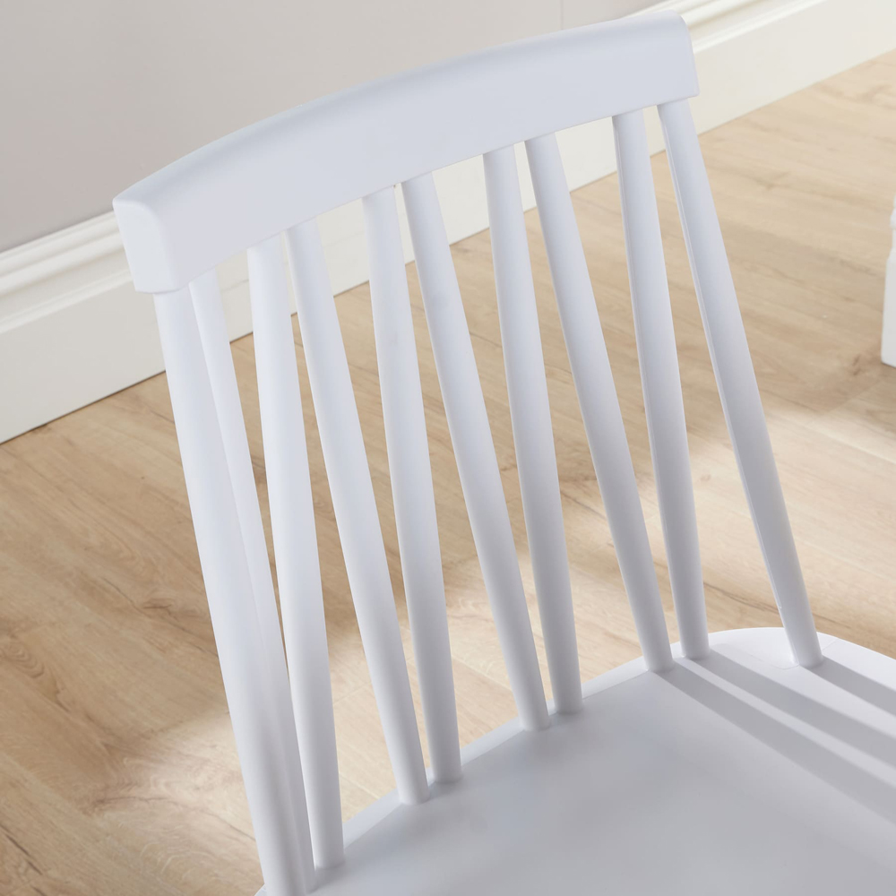 Home Source 2 Seater Geometric Pattern Square Dining Set White Image 5