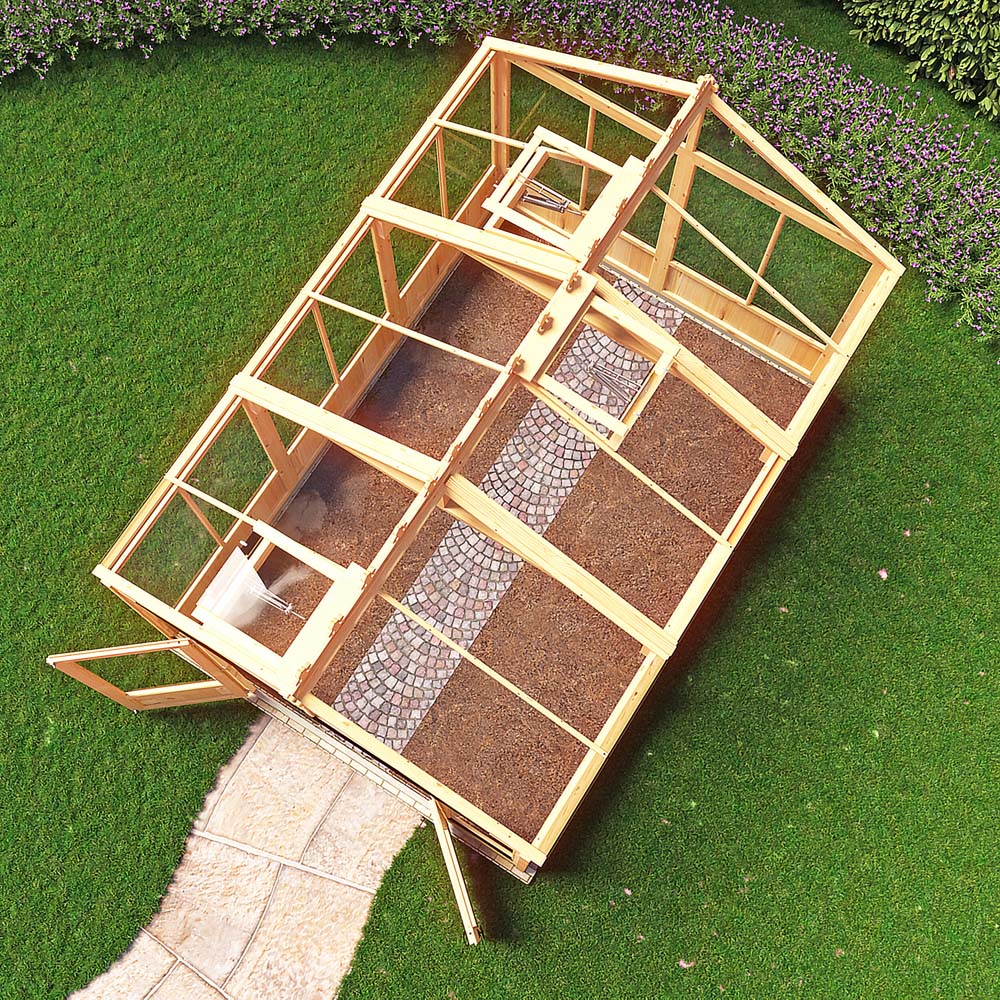 Shire Holkham Wooden 8 x 12ft Apex Greenhouse Image 3