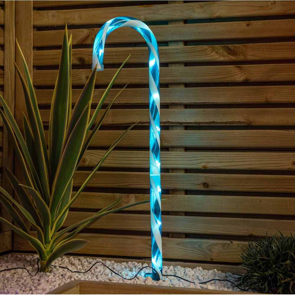 Samuel Alexander 4 Pack LED Christmas Candy Cane Garden Path Light Image 3