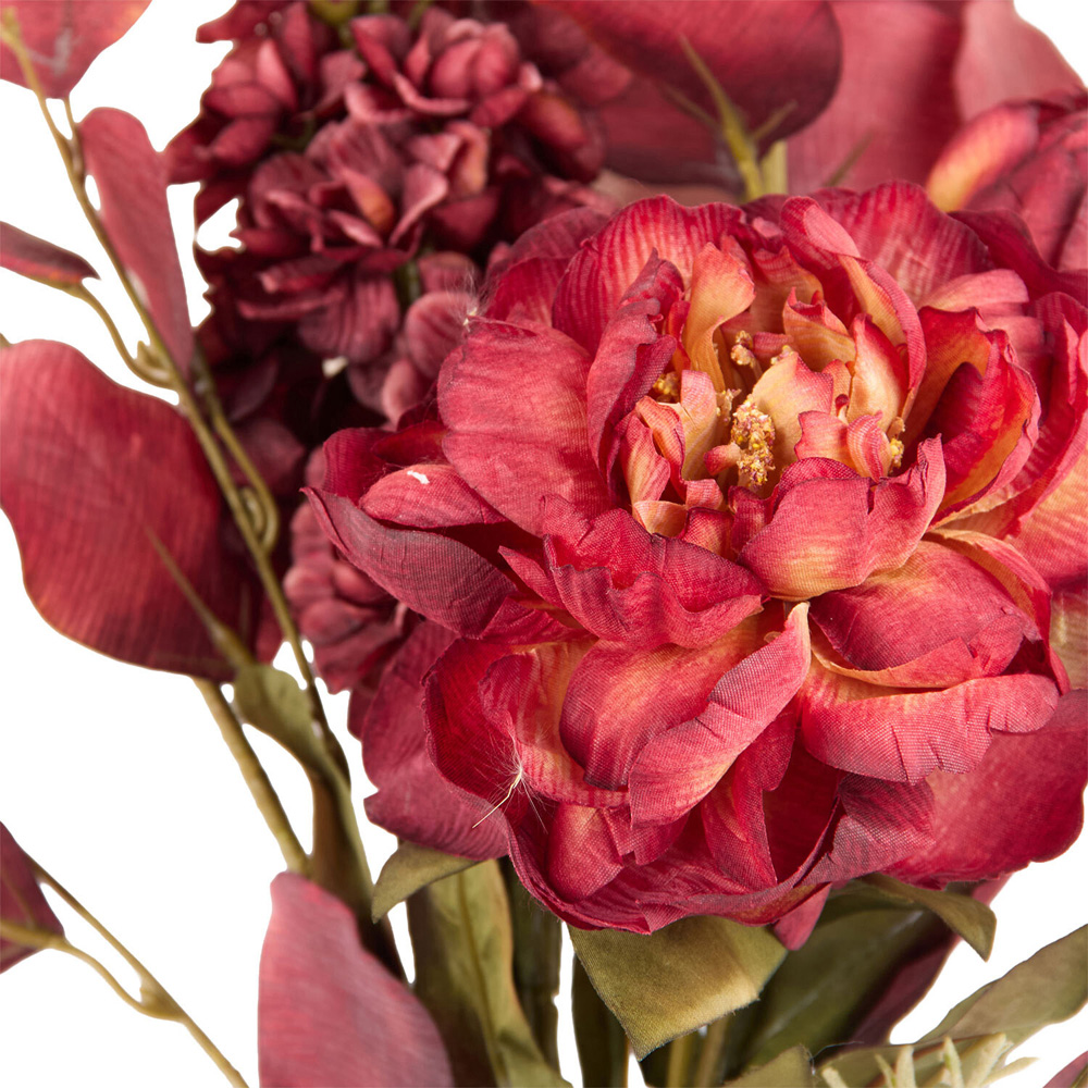 Delphinium and Peony Artificial Bouquet Burgundy Image 5