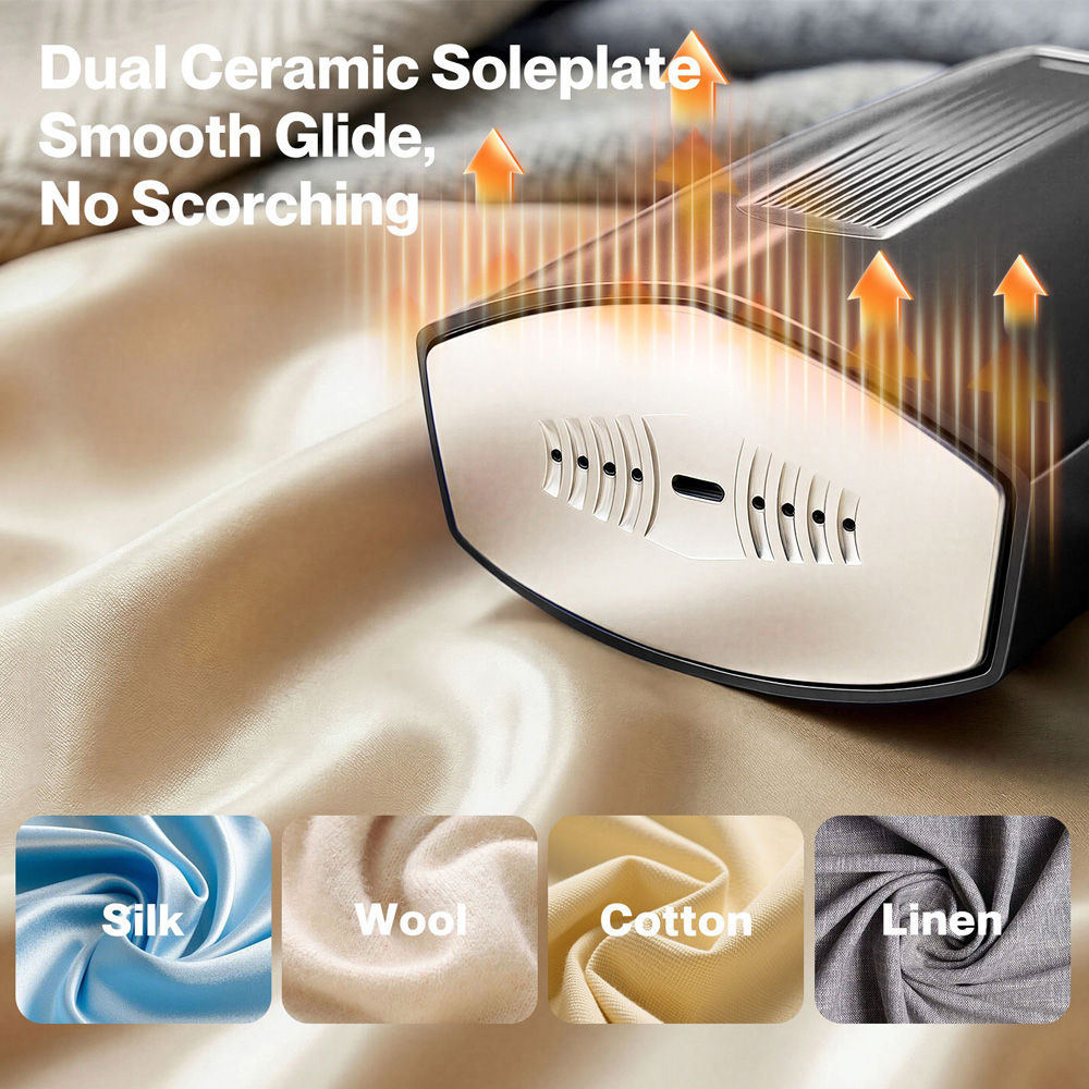 Spector SM2006-BK-UK Portable Handheld Fast Heat Garment Steamer with Measuring Cup 1800W Image 5