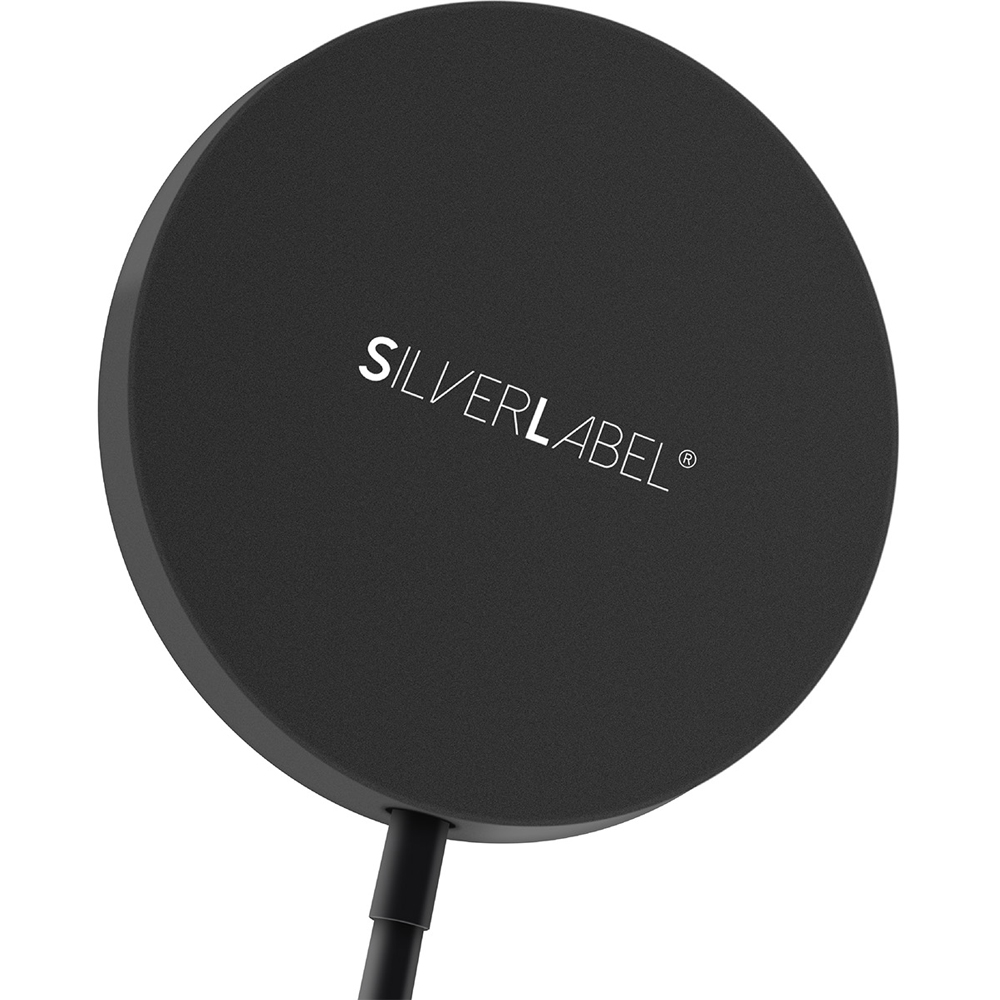 SilverLabel Black Mag-Safe Magnetic Wireless Charger 15W Image 2