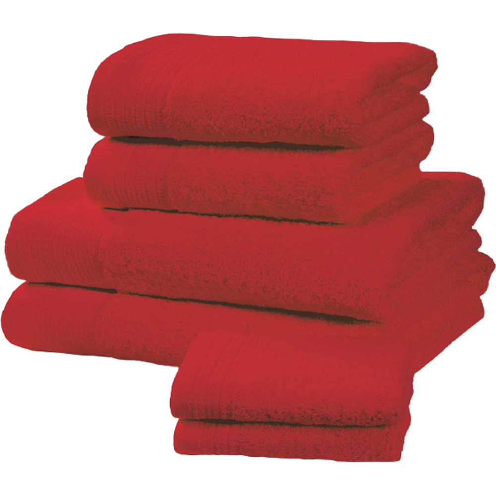 Rapport Home Chatsworth Super Soft 600gsm Combed Cotton Red Bath Towel Image 1