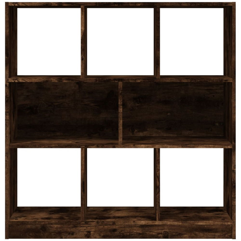 vidaXL 8 Shelf Smoked Oak Bookcase Image 4